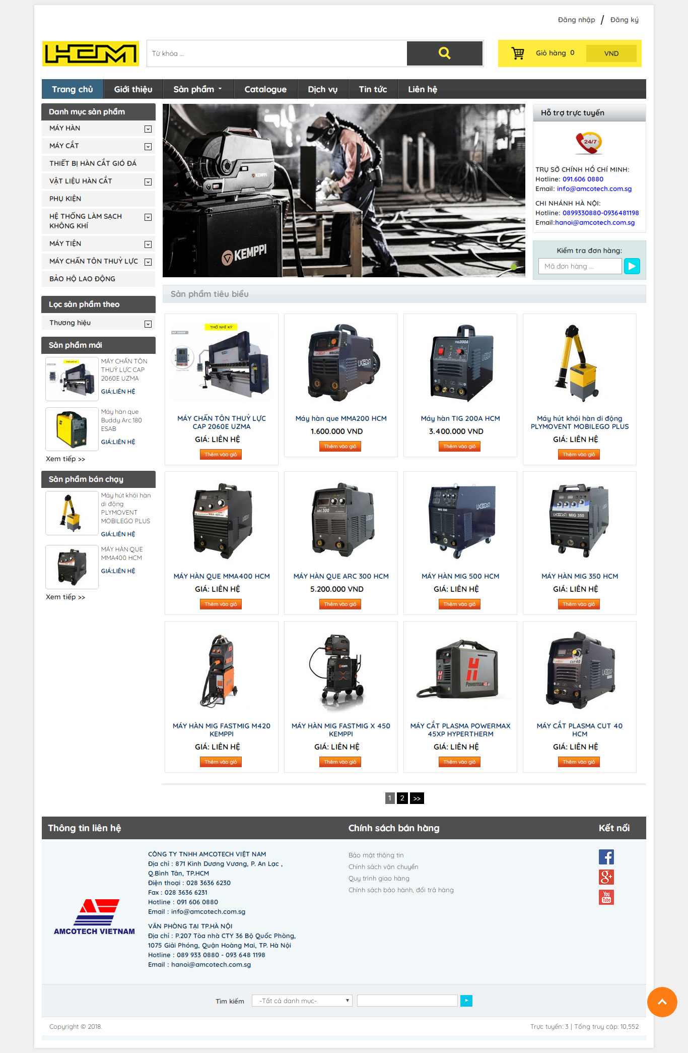 Thiết kế Web máy hàn điện tử - hancatamcotech.vn