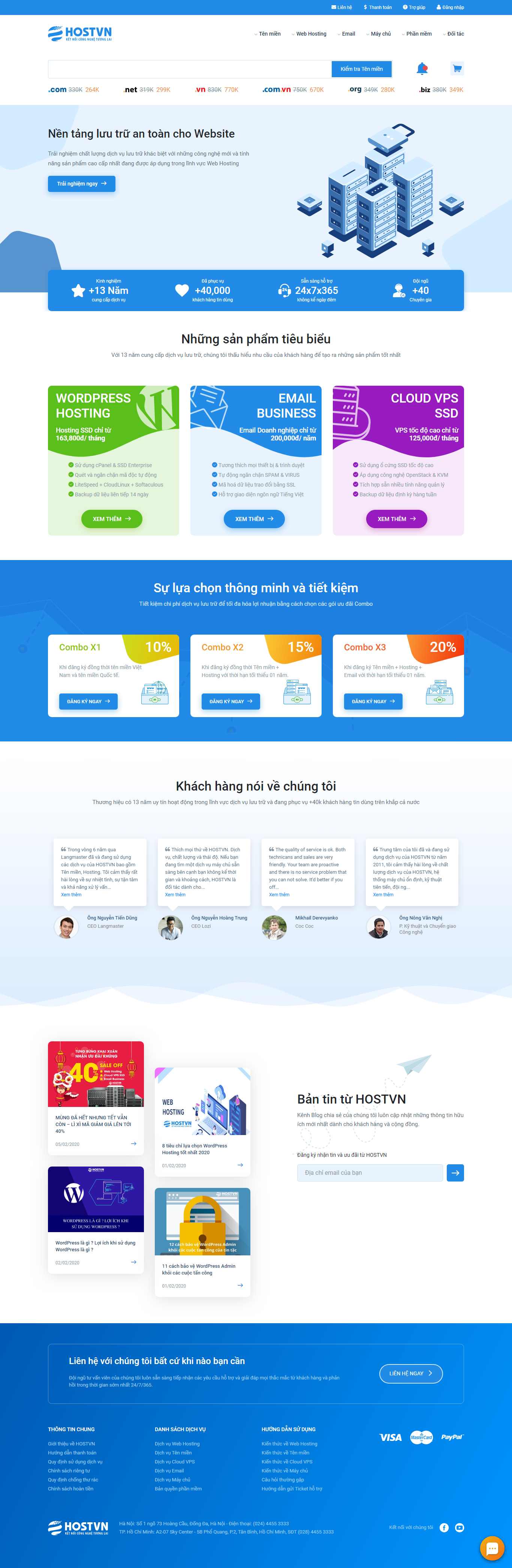 Thiết kế Web bán tên miền - hostvn.net