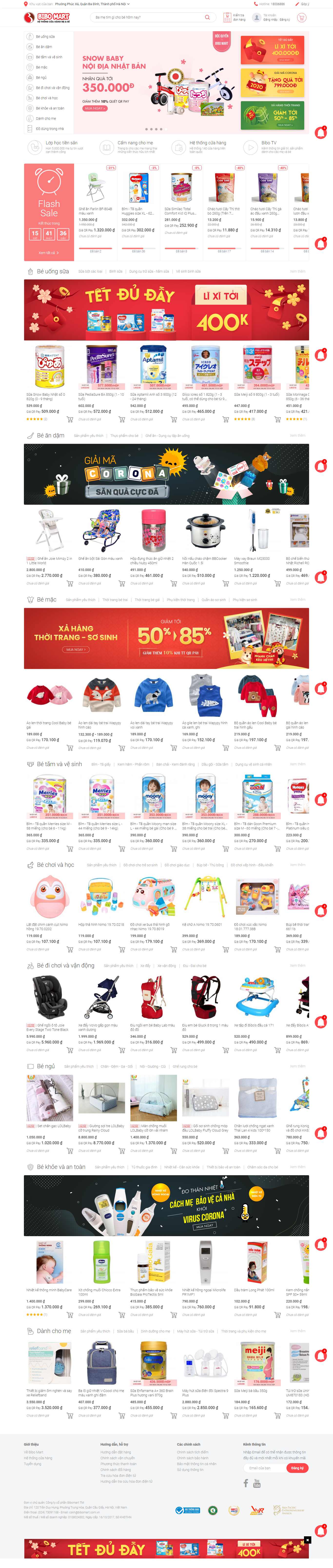 Thiết kế Web bán đồ tạp hoá - bibomart.com.vn