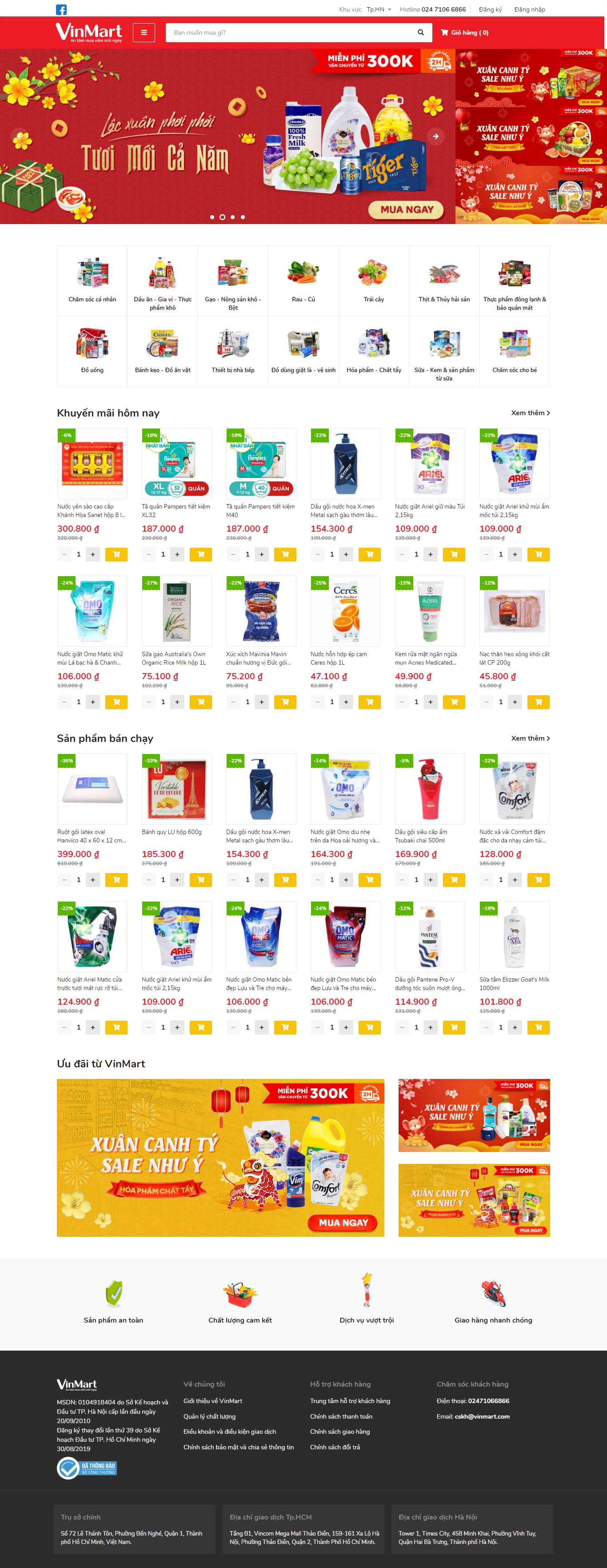 Thiết kế Web bán đồ tạp hoá - vinmart.com