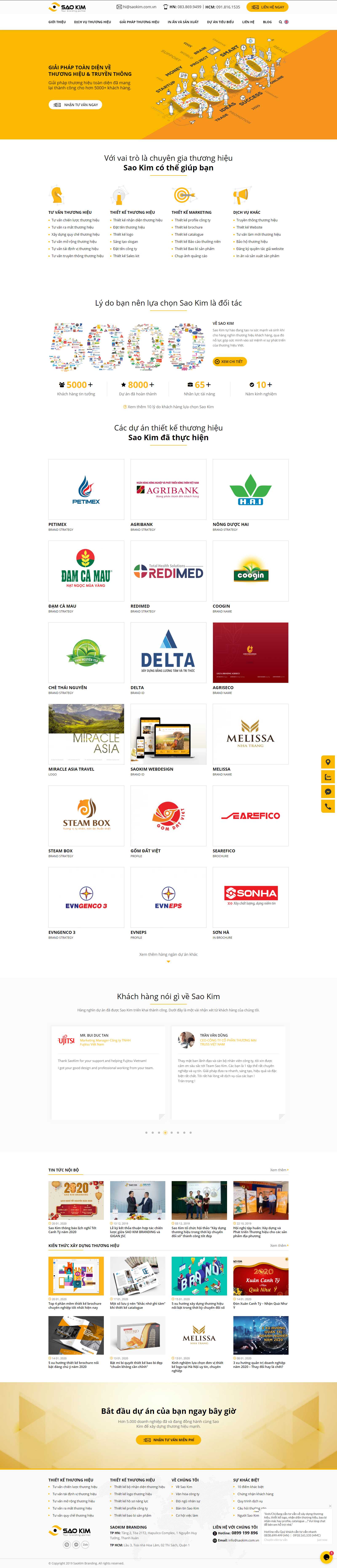 Thiết kế Web Profile - www.saokim.com.vn