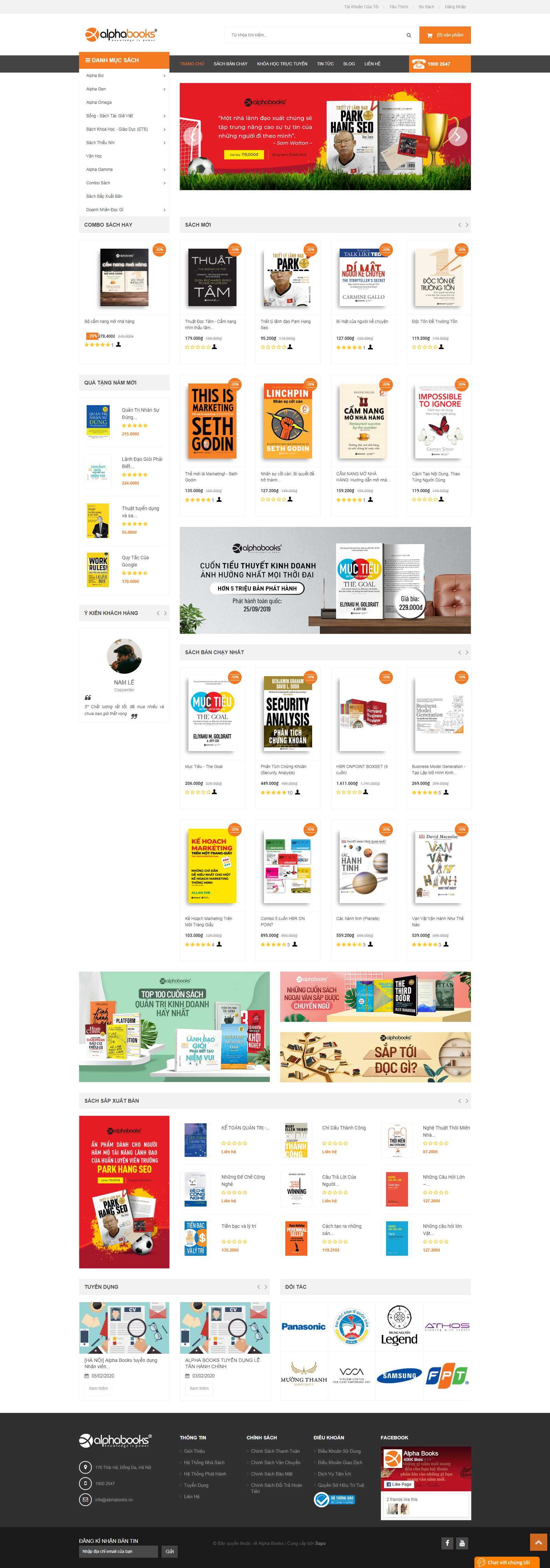 Thiết kế Web nhà sách - alphabooks.vn