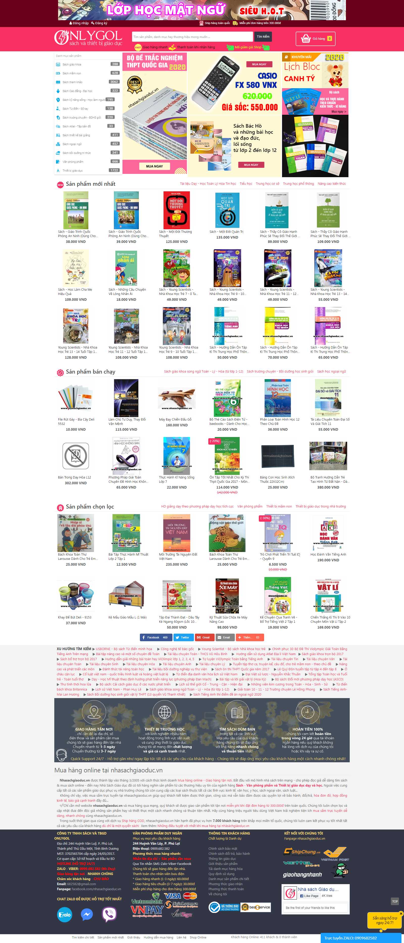 Thiết kế Web nhà sách - www.nhasachgiaoduc.vn
