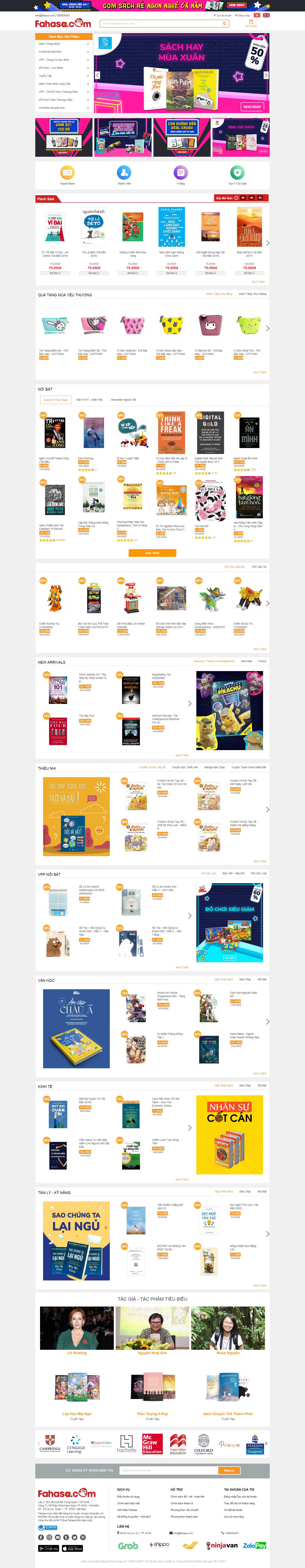 Thiết kế Web nhà sách - www.fahasa.com
