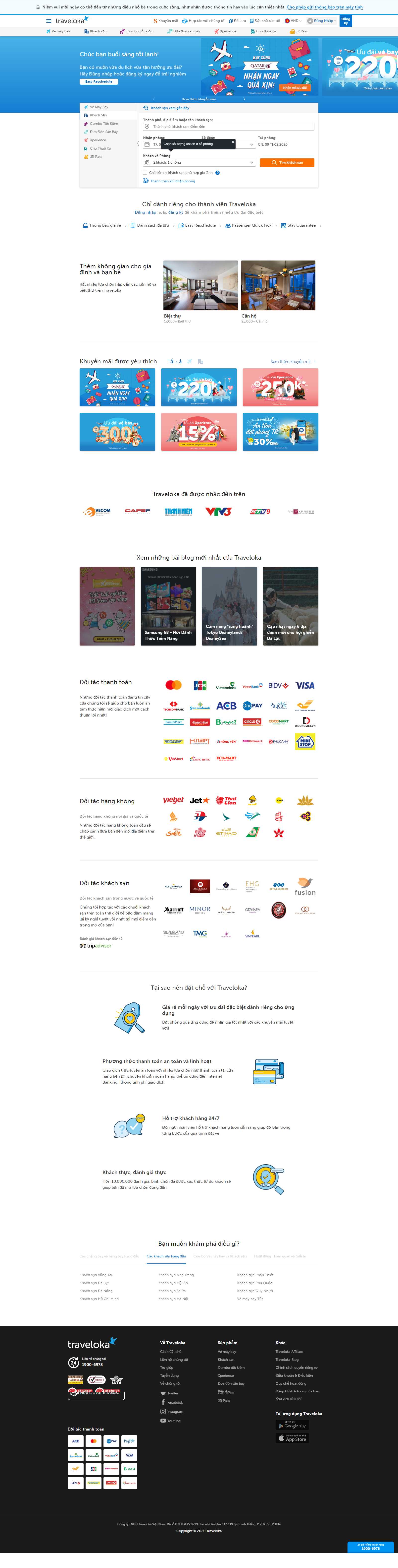 Thiết kế Web bán vé máy bay - www.traveloka.com