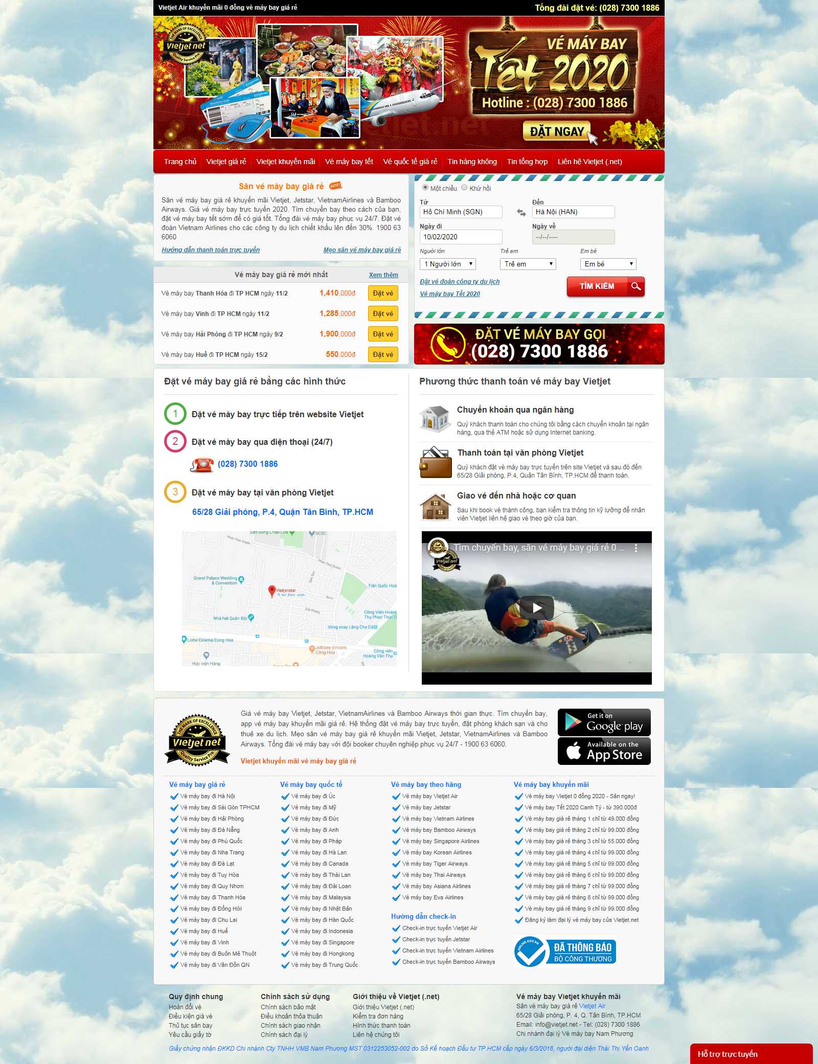 Thiết kế Web bán vé máy bay - sanvemaybay.vn