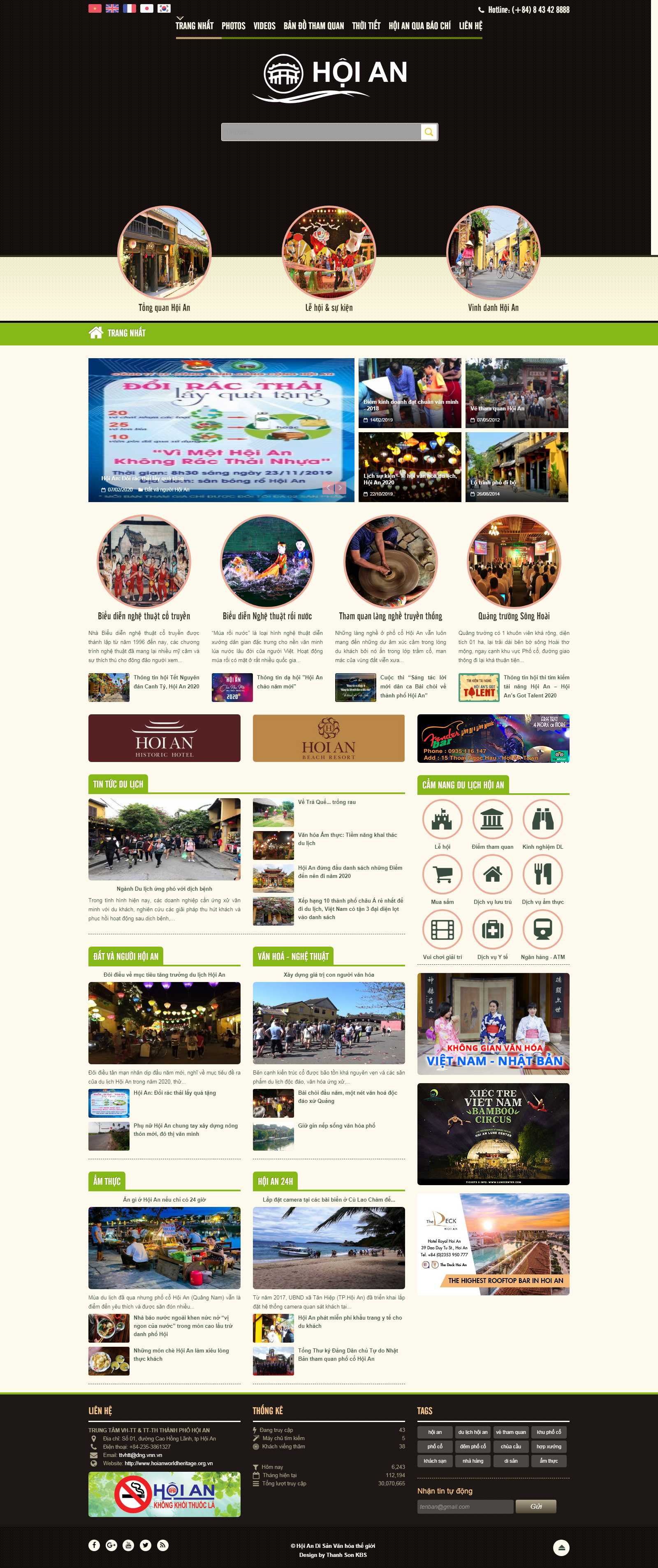 Thiết kế Web wordpress theo yêu cầu - www.hoianworldheritage.org.vn