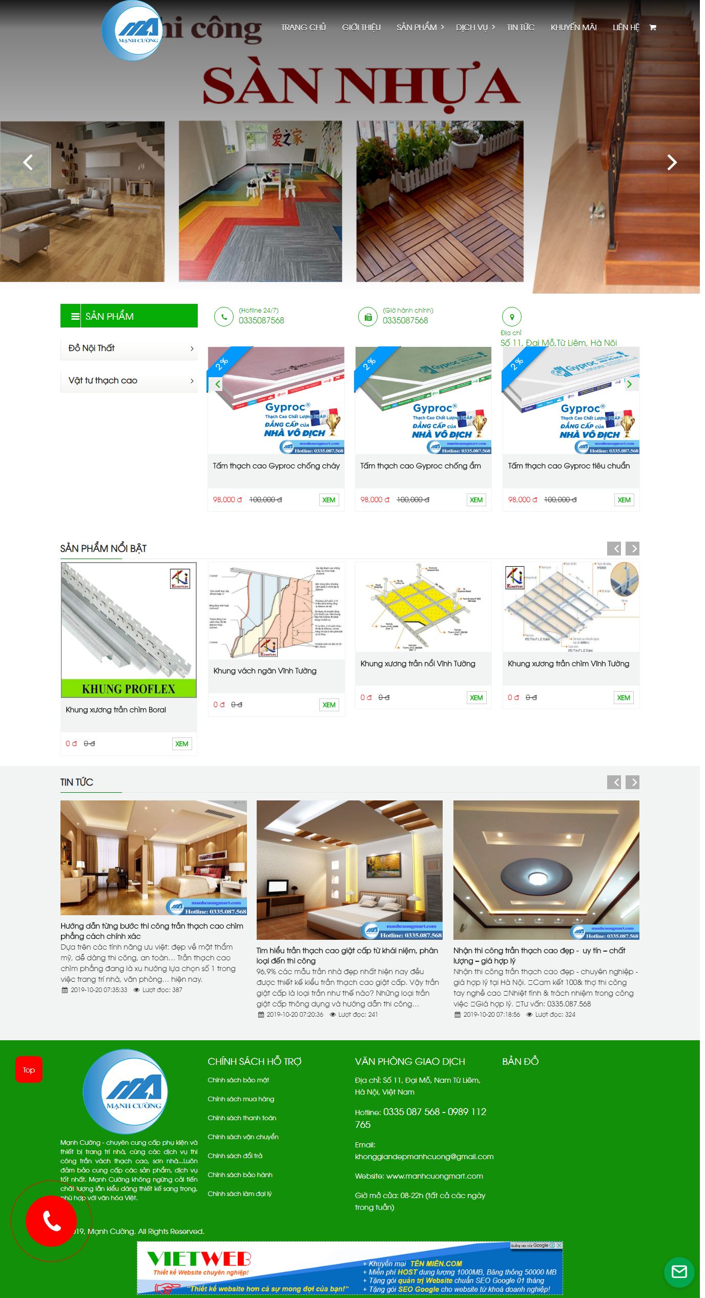 Thiết kế Web mới - manhcuongmart.com