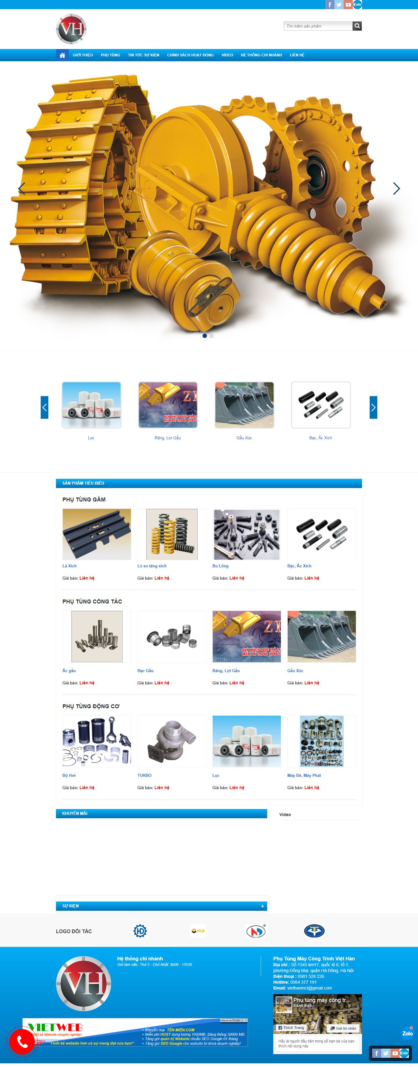 Thiết kế Web mới - phutungviethan.com