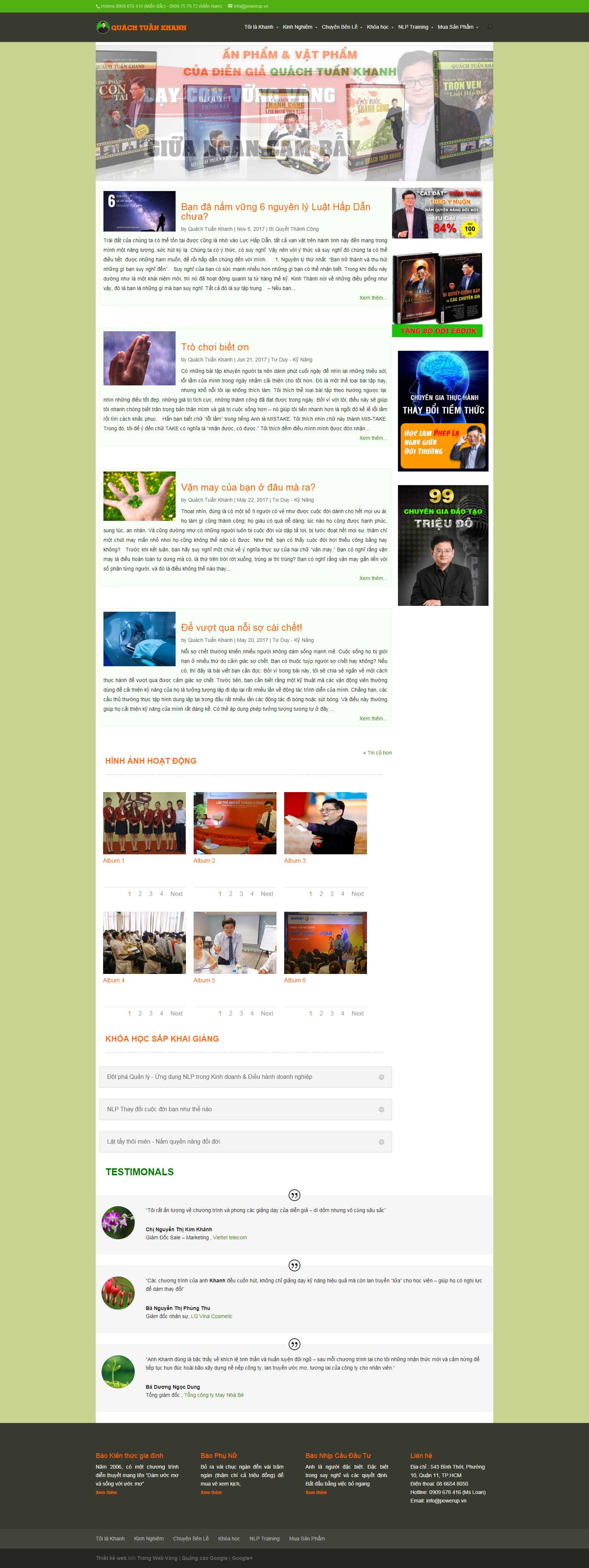 Thiết kế Web Nghệ Sỹ Ca sĩ Cá Nhân - quachtuankhanh.net