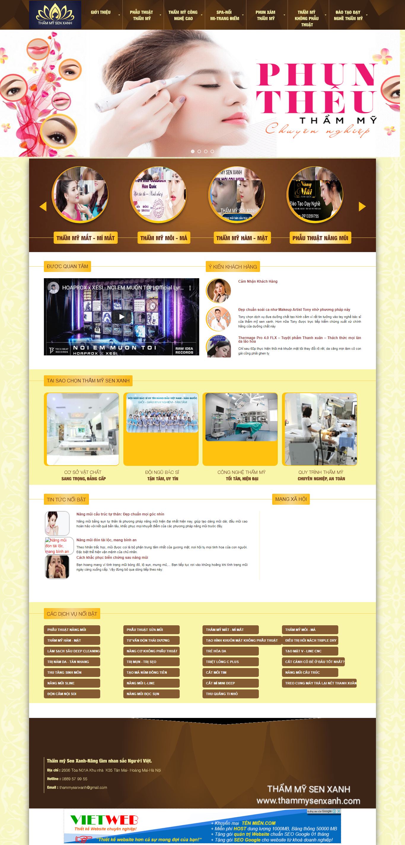 Thiết kế Web mới - thammysenxanh.com