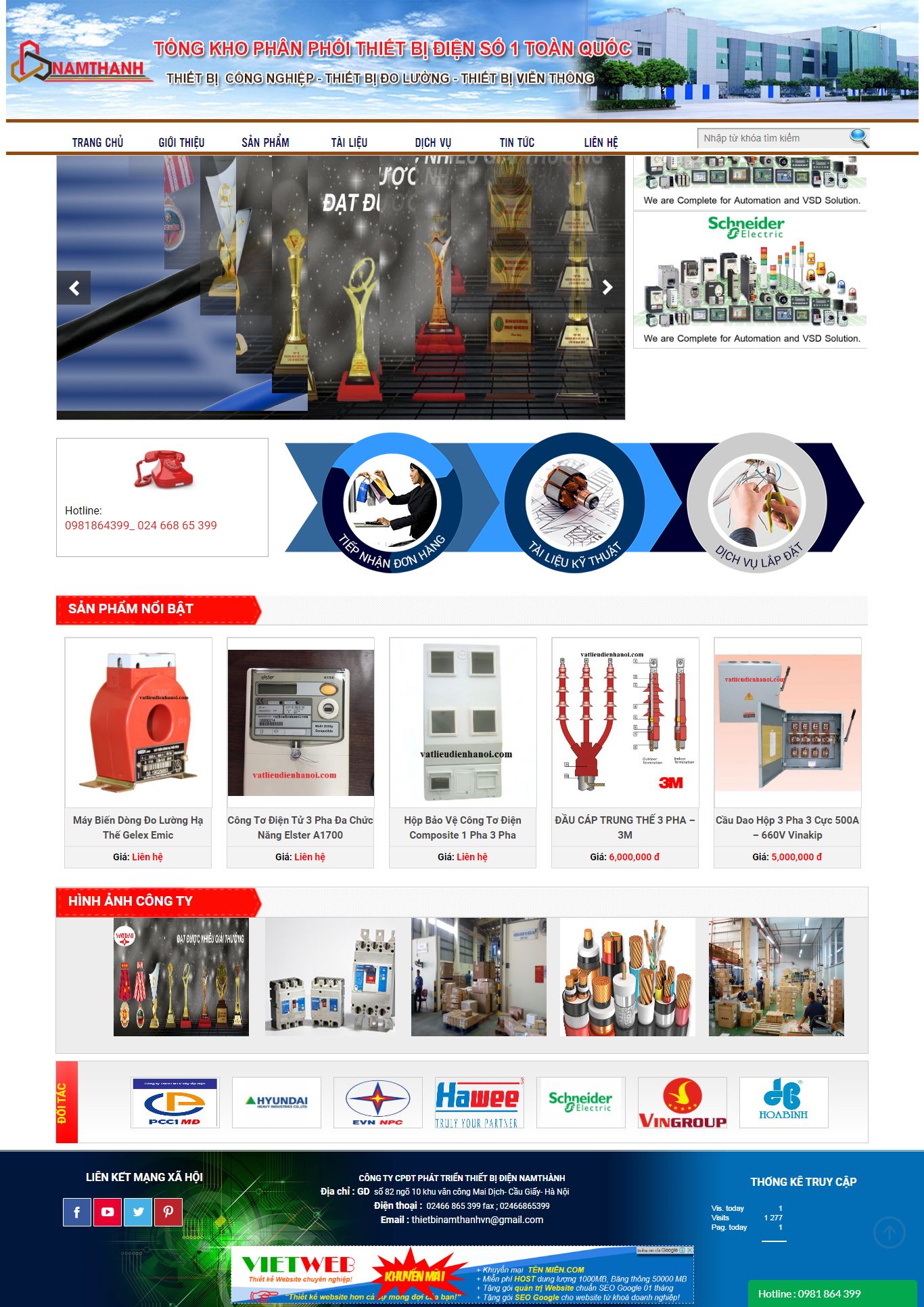 Thiết kế Web mới - vatlieudienhanoi.com