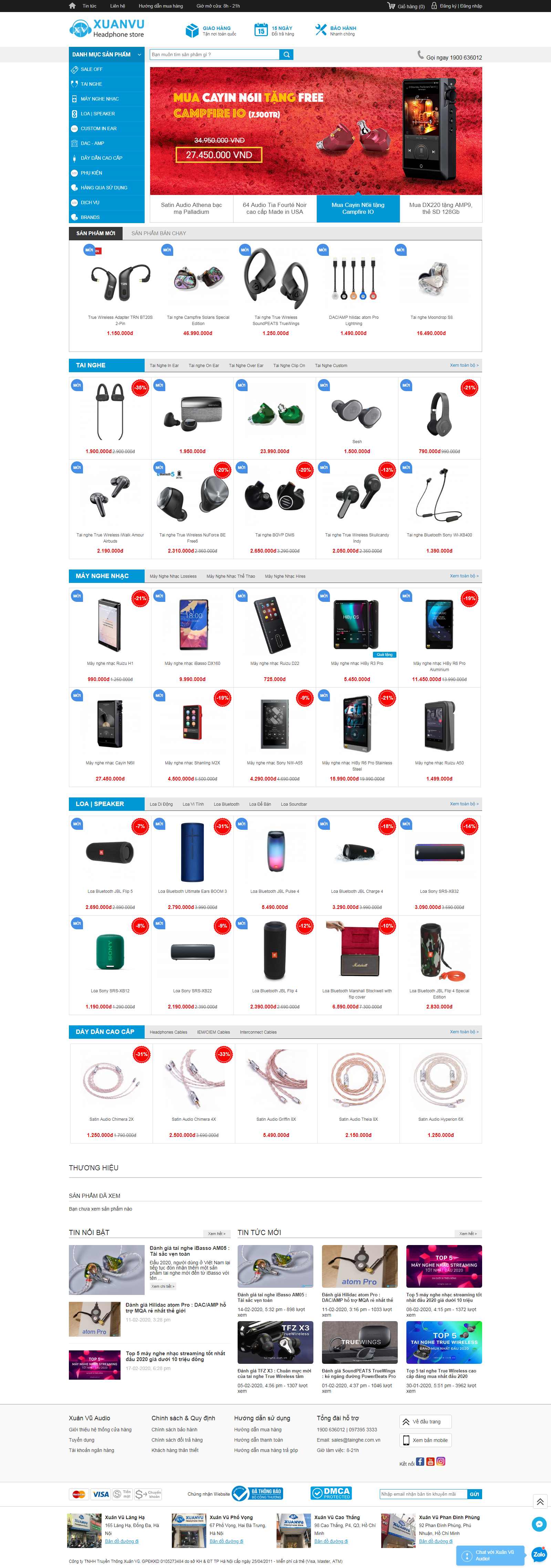 Thiết kế Web bán tai nghe - tainghe.com.vn