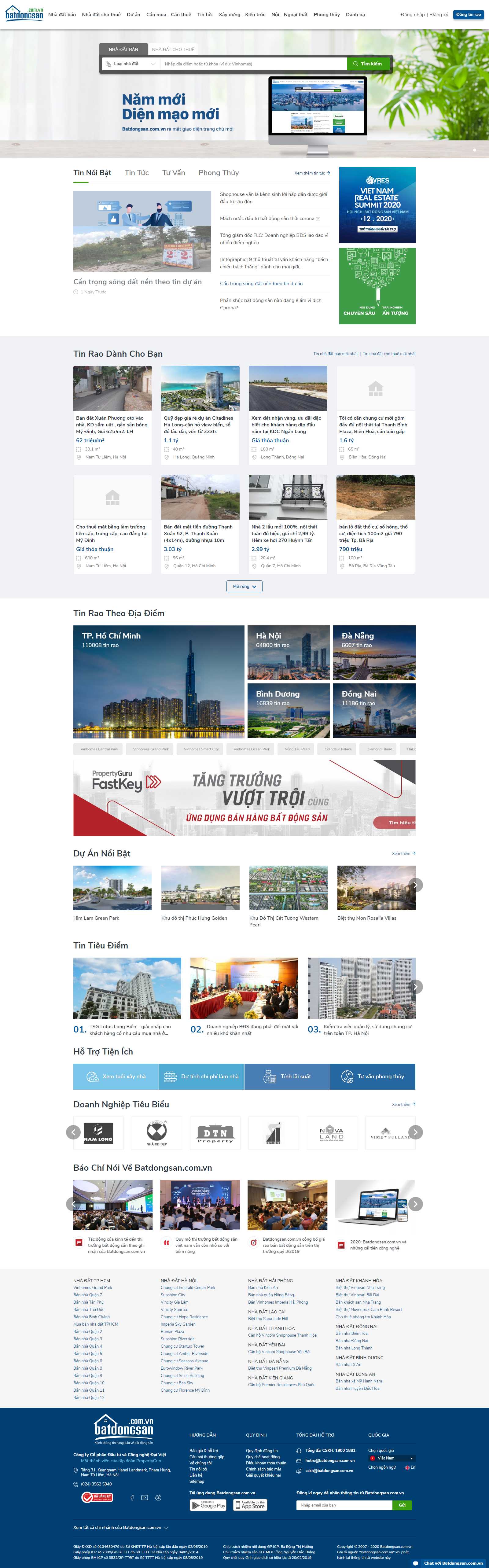Thiết kế Web bán chung cư - batdongsan.com.vn