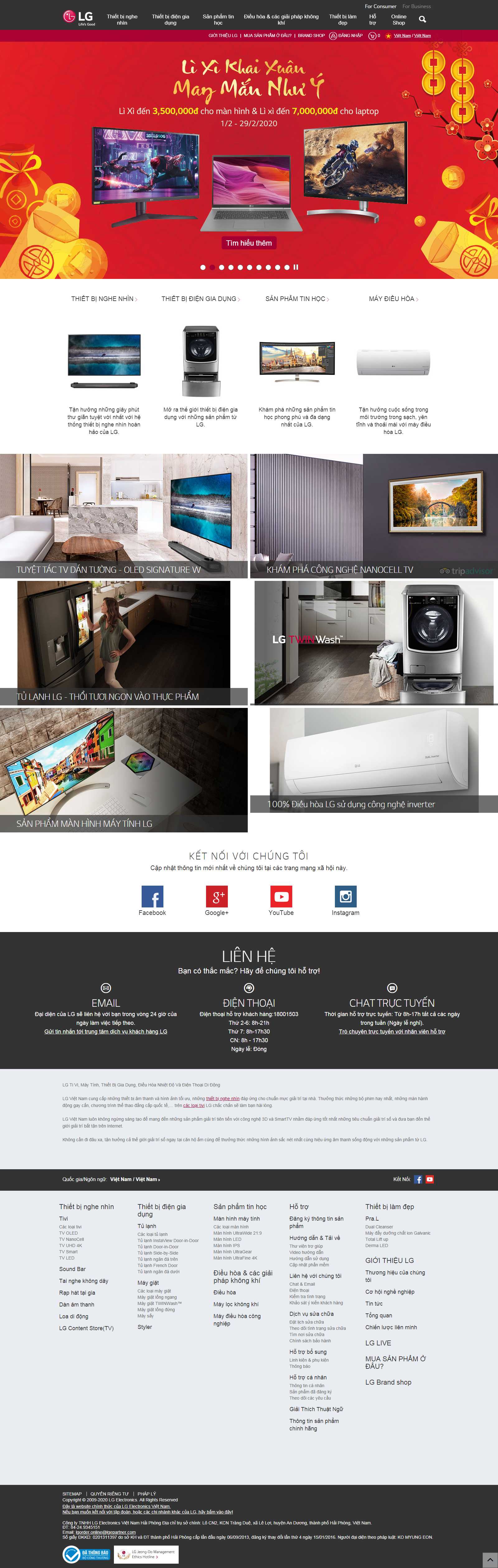 Thiết kế Web bán máy giặt - www.lg.com