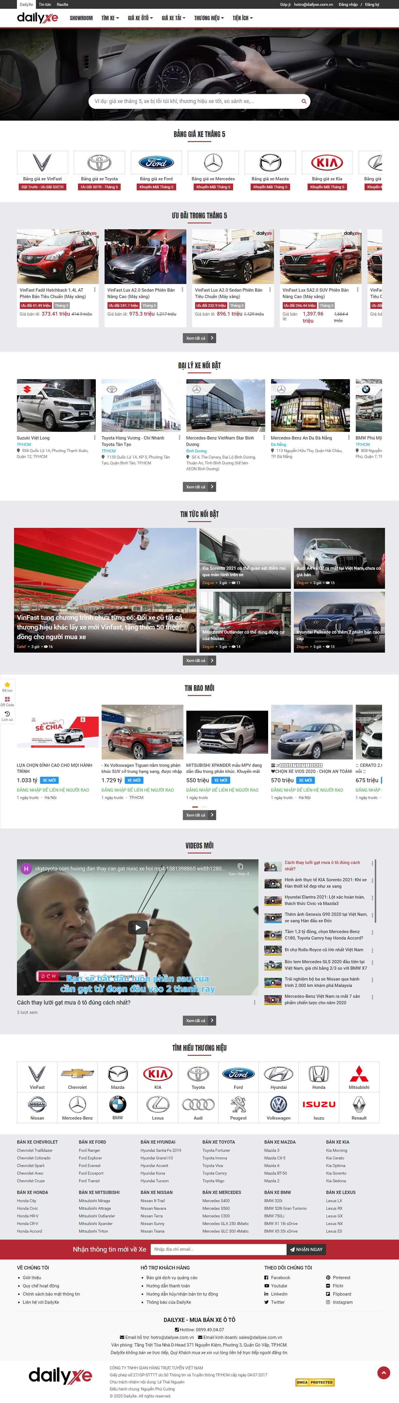 Thiết kế Web xe hơi - dailyxe.com.vn