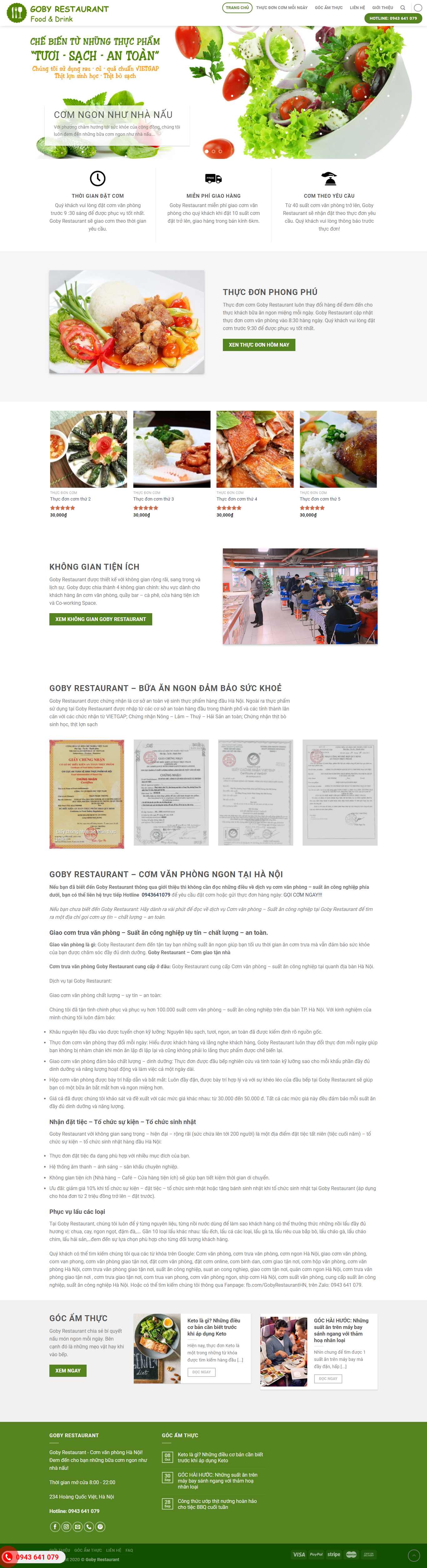 Thiết kế web cơm văn phòng - comvanphonghanoi.net
