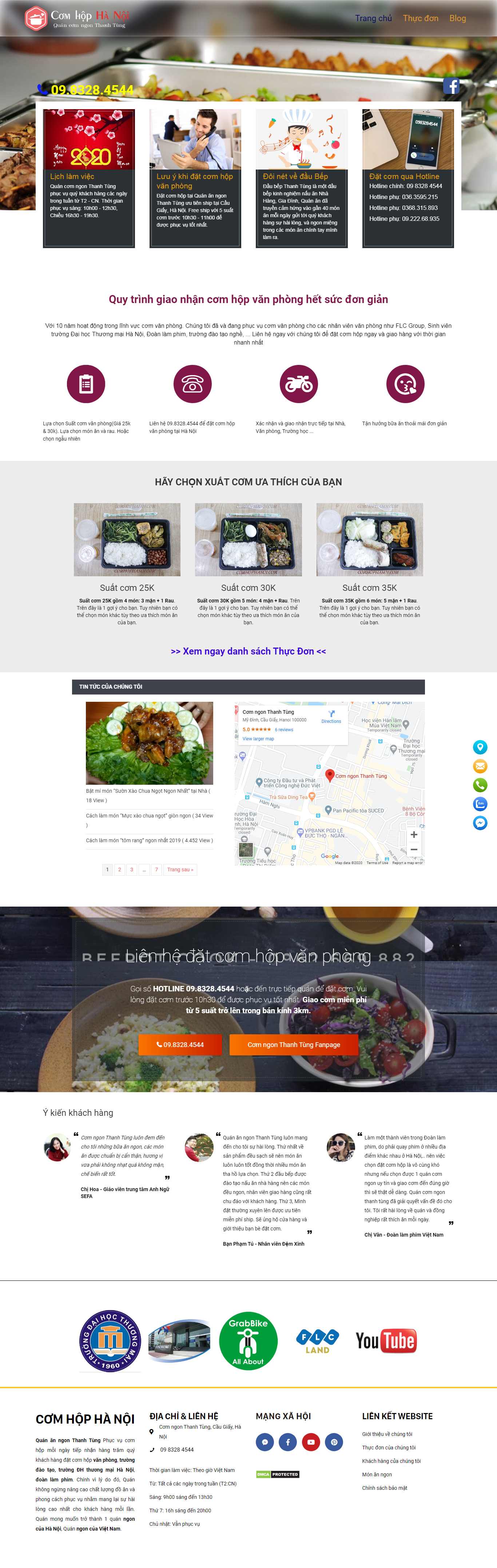 Thiết kế web cơm văn phòng - comhophanoi.com