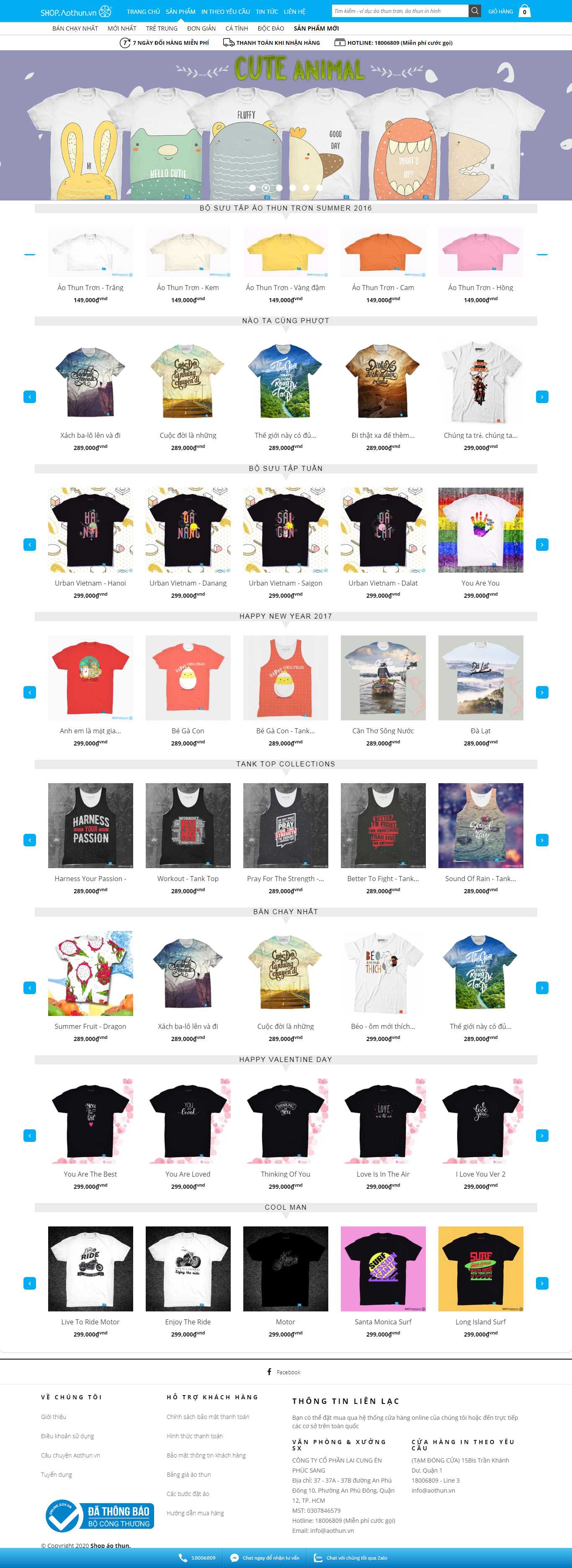 Thiết kế web áo thun - shop.aothun.vn