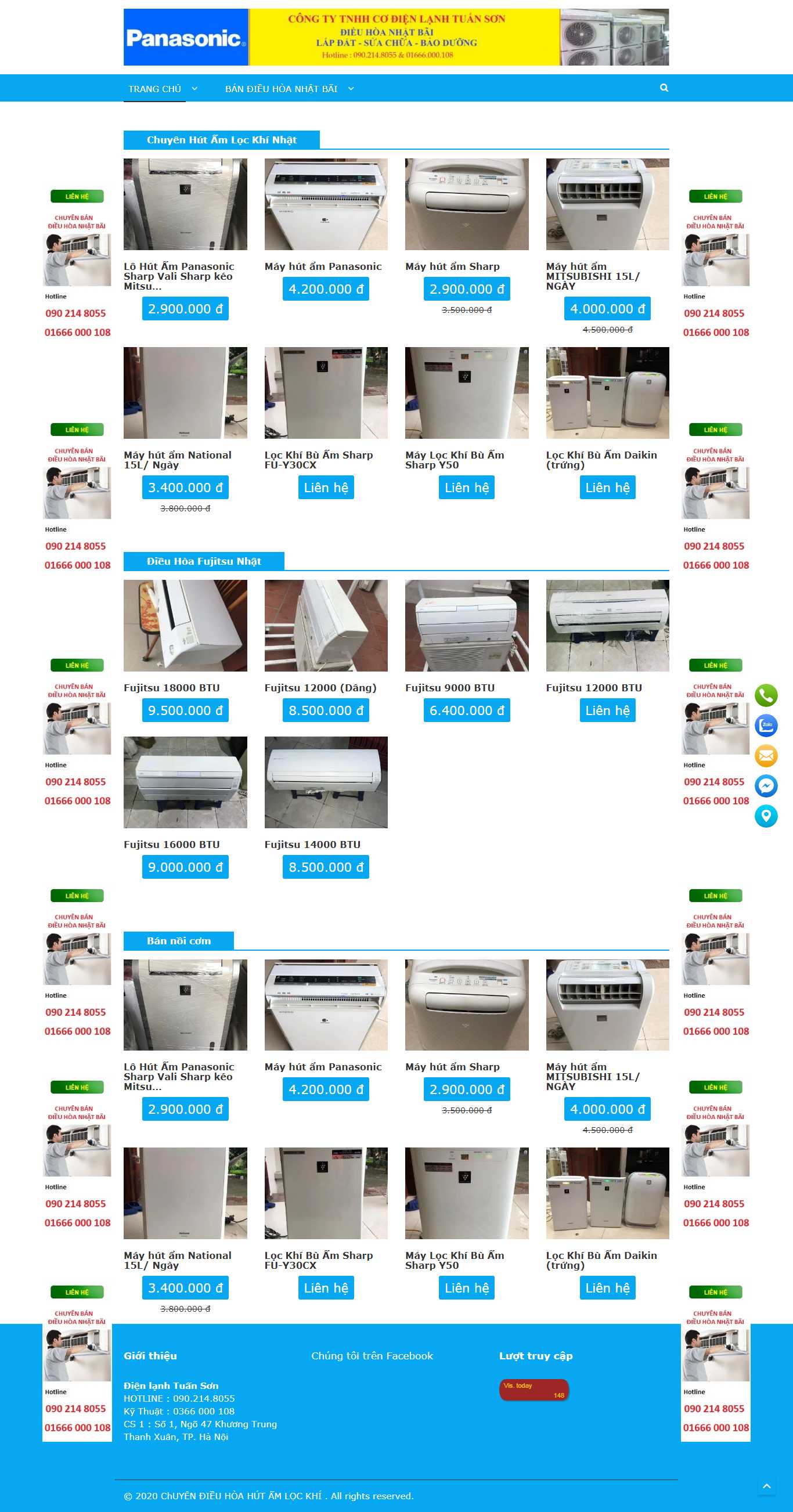 Thiết kế web lặp đặt điều hòa - dienlanhtuanson.com