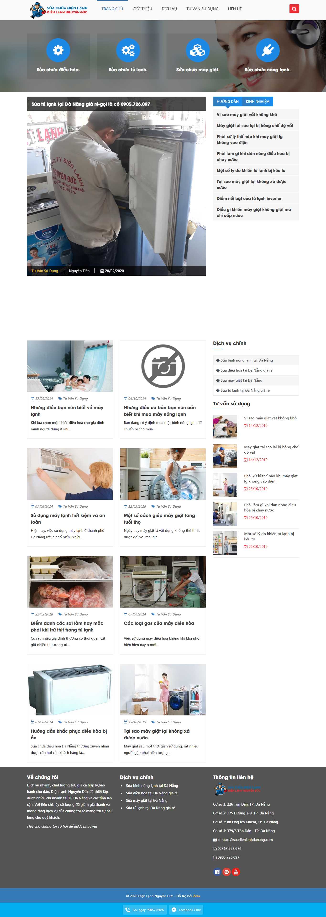 Thiết kế web sửa chữa điều hòa - suadienlanhdanang.com