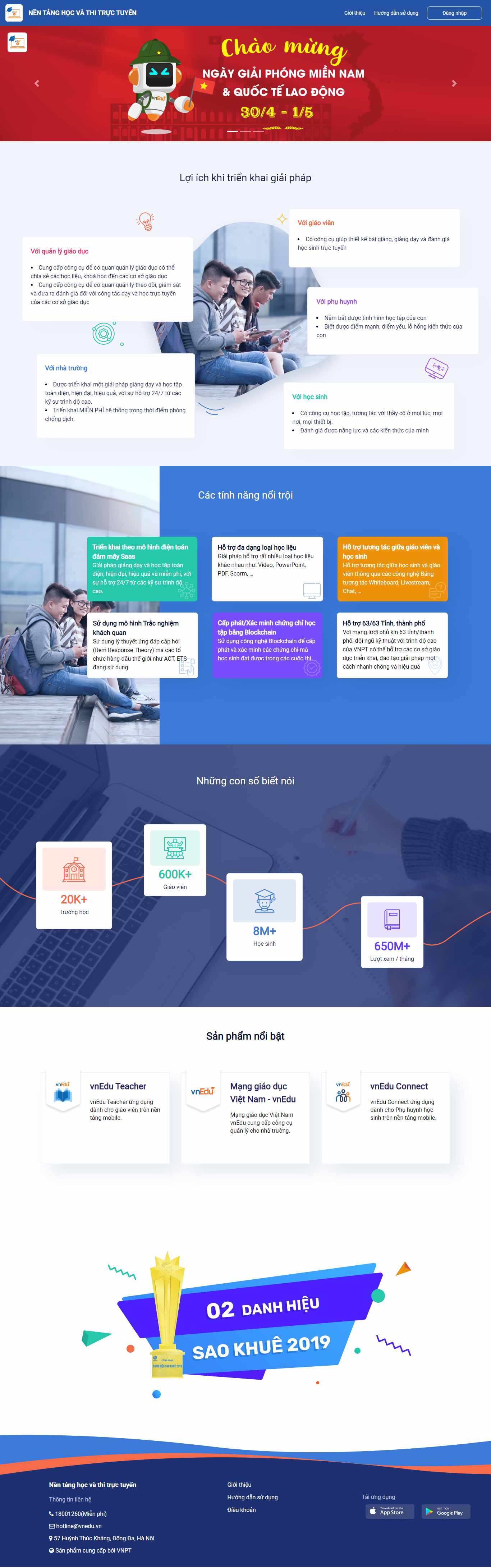 Thiết kế web đào tạo - lms.vnedu.vn