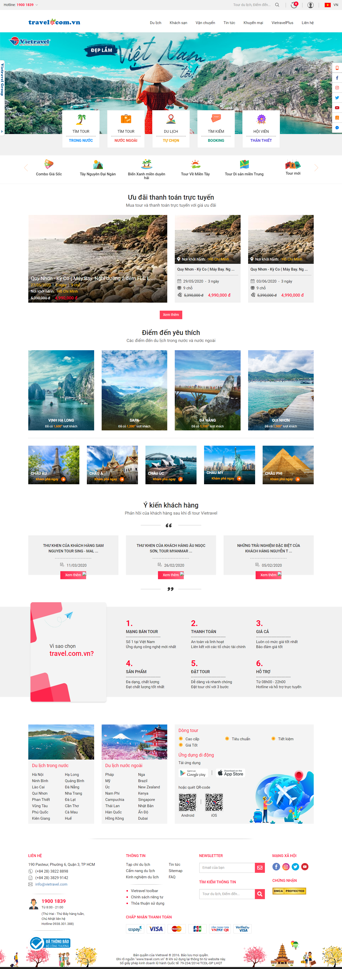 Thiết kế web địa lý - travel.com.vn