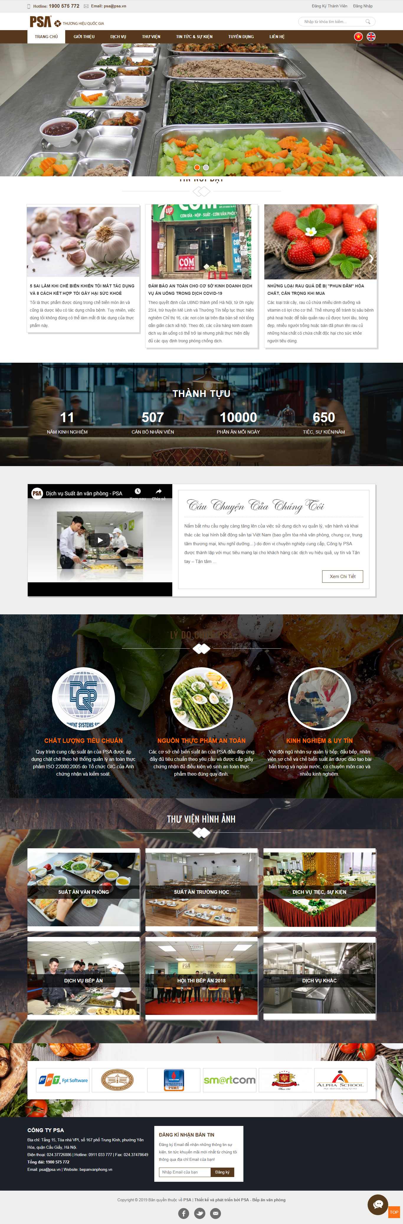 Thiết kế web đồ ăn vặt - bepanvanphong.vn