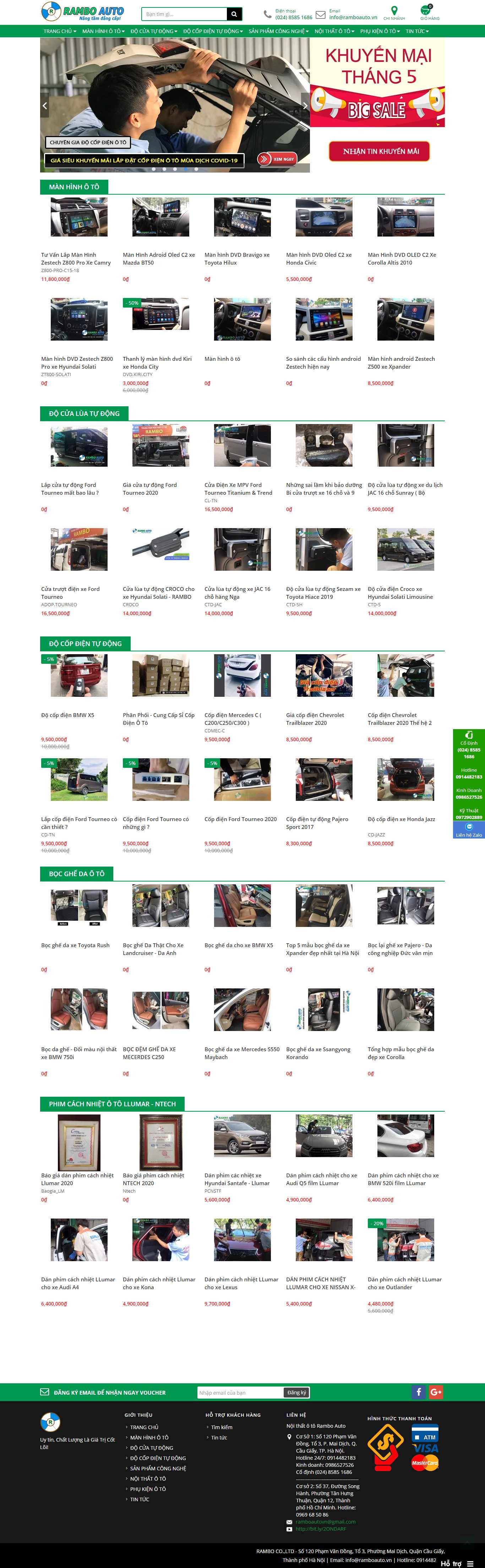 Thiết kế web đồ chơi ô tô - ramboauto.vn