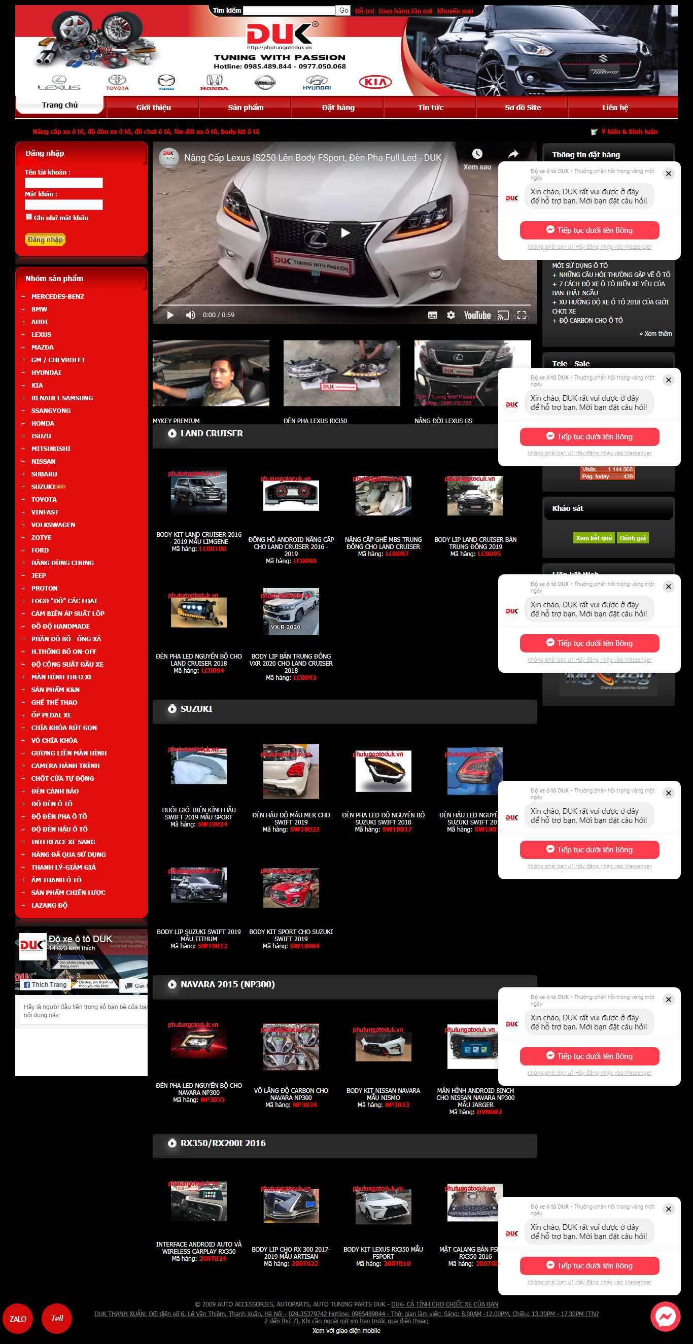 Thiết kế web đồ chơi ô tô - phutungotoduk.vn