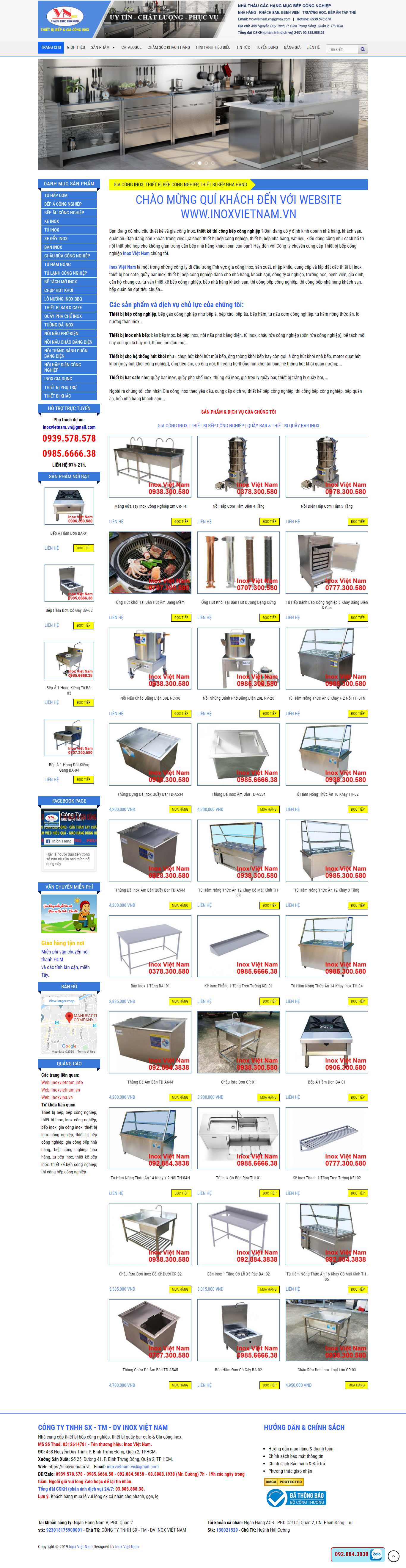 Thiết kế web đồ dùng inox - inoxvietnam.vn