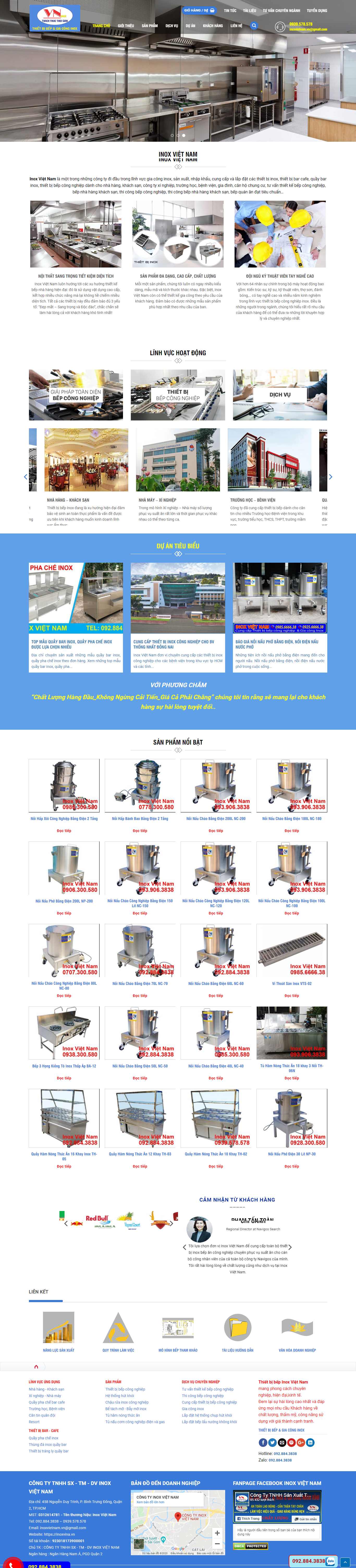Thiết kế web đồ dùng inox - inoxvina.vn