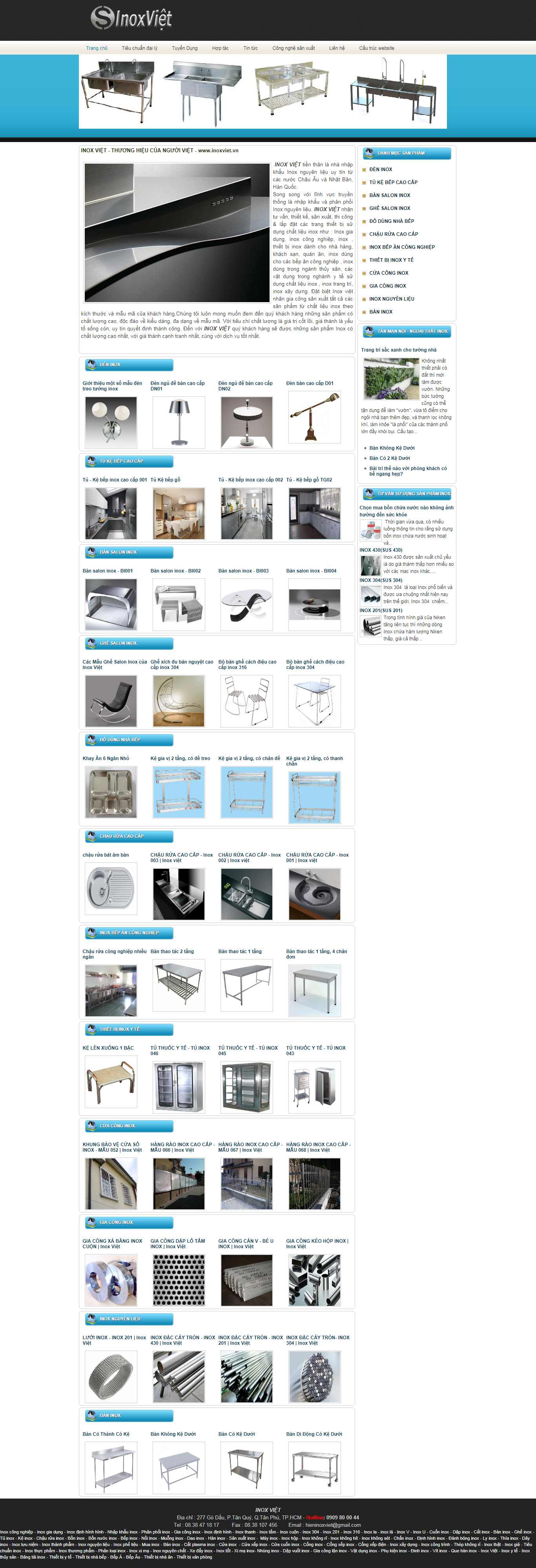 Thiết kế web đồ dùng inox - inoxviet.vn