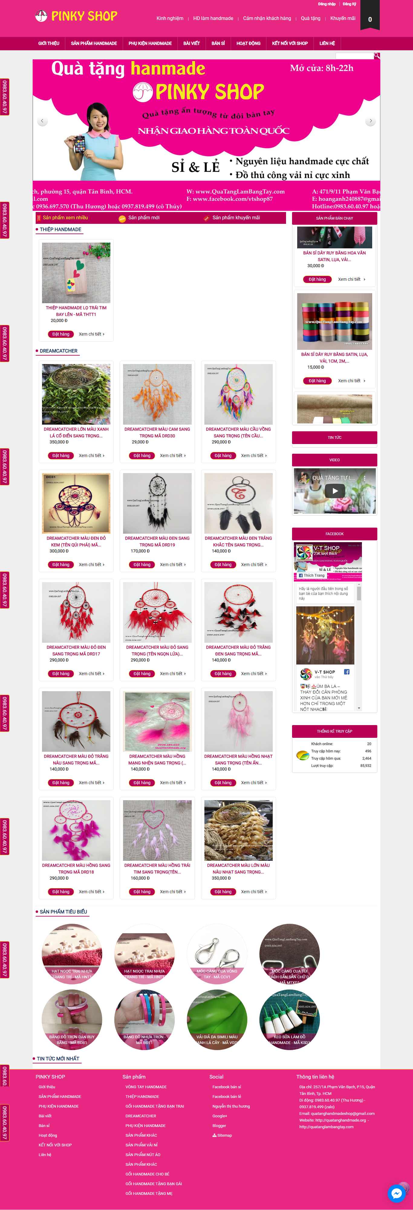 Thiết kế web đồ handmade - quatanglambangtay.com