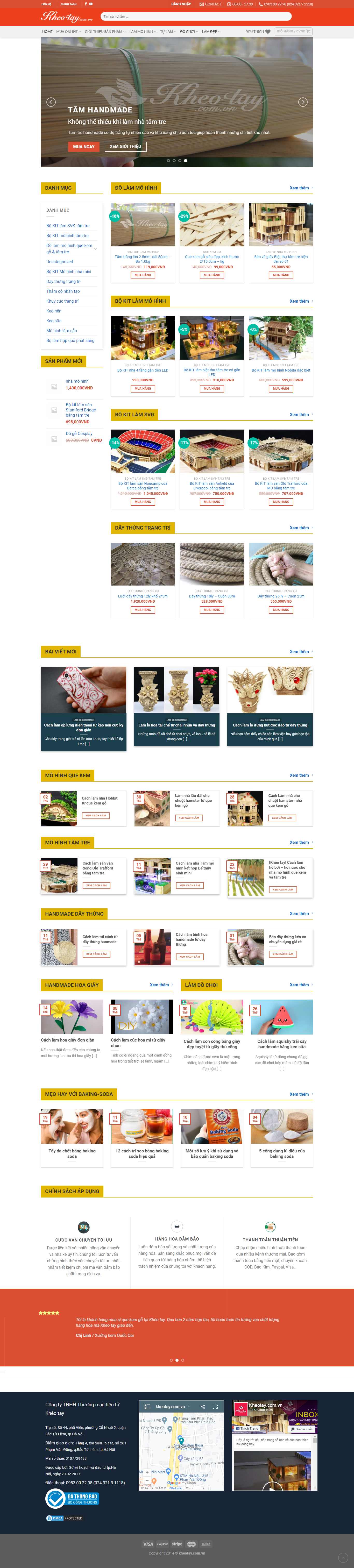 Thiết kế web đồ handmade - kheotay.com.vn