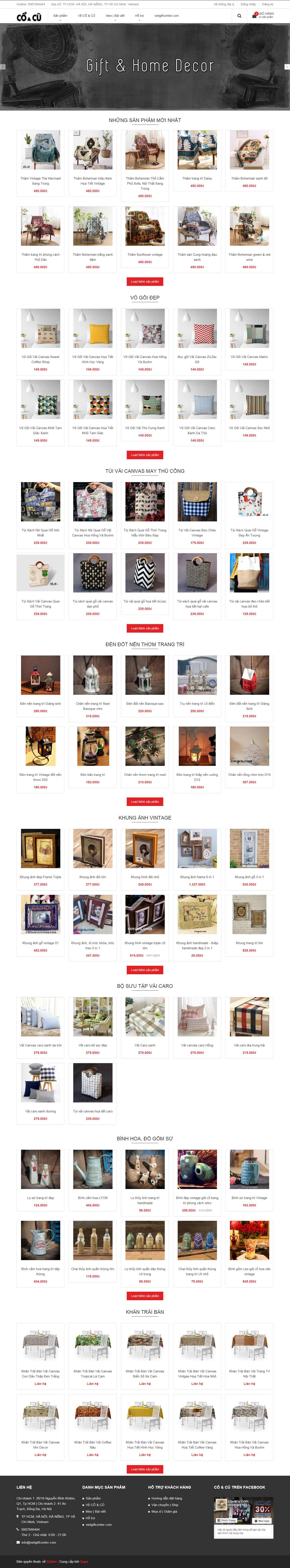 Thiết kế web đồ handmade - covacu.com