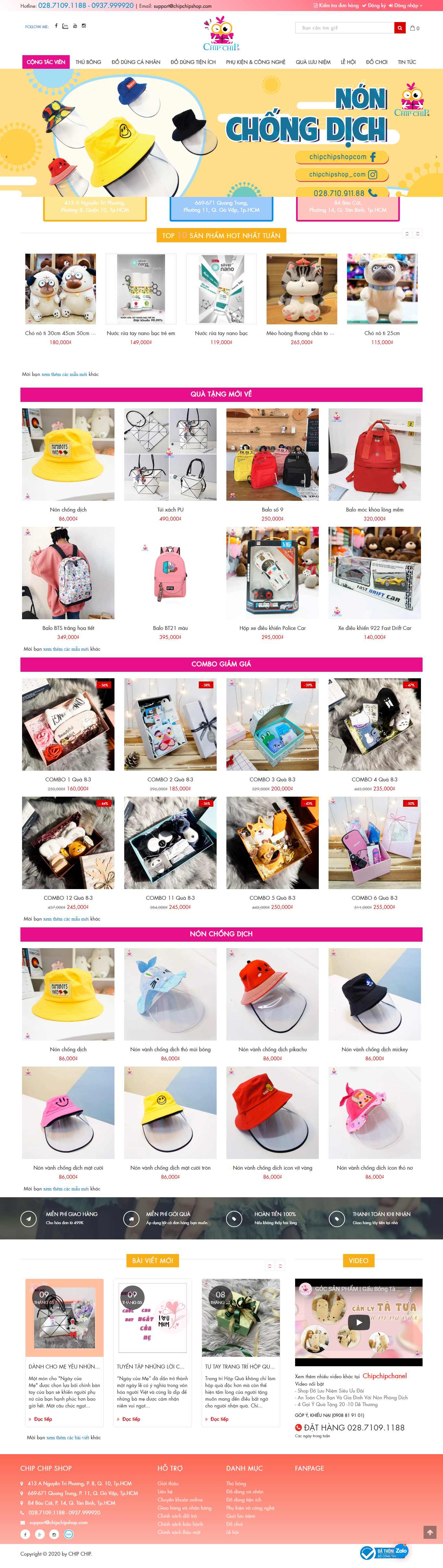 Thiết kế web đồ handmade - chipchipshop.com