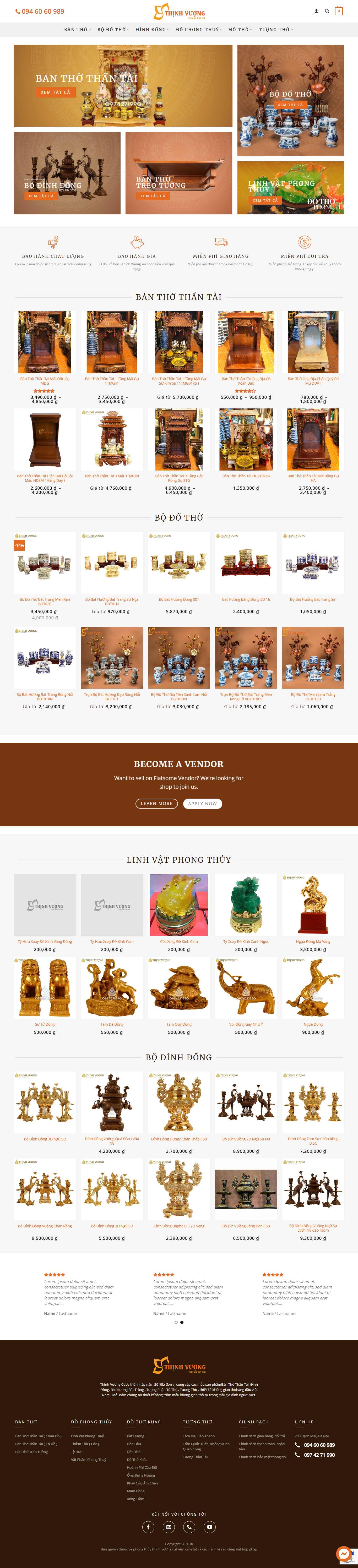 Thiết kế web đồ thờ cúng - dothothinhvuong.vn