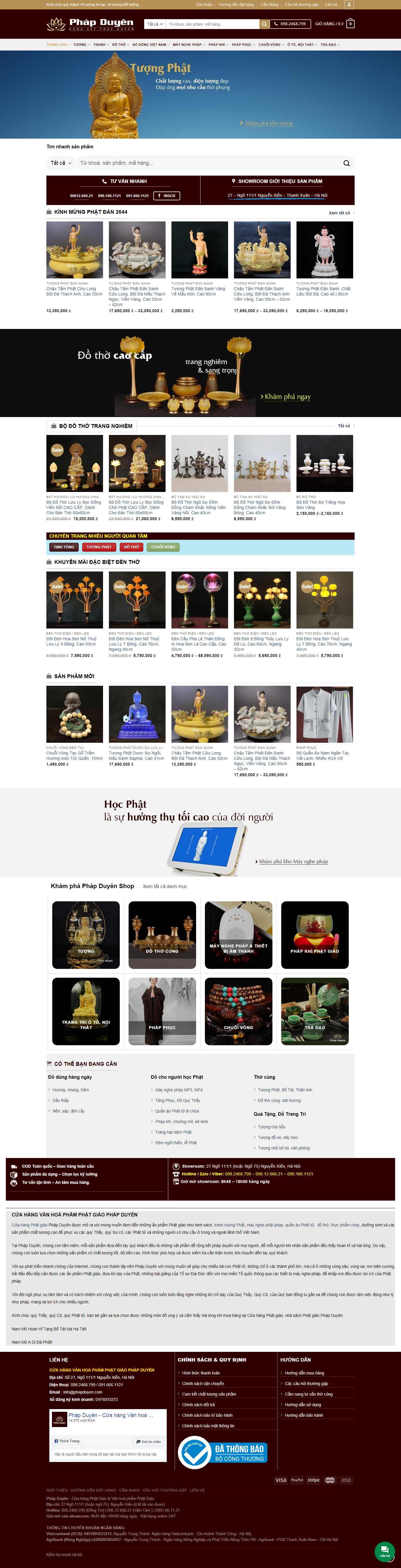 Thiết kế web đồ thờ cúng - phapduyen.com
