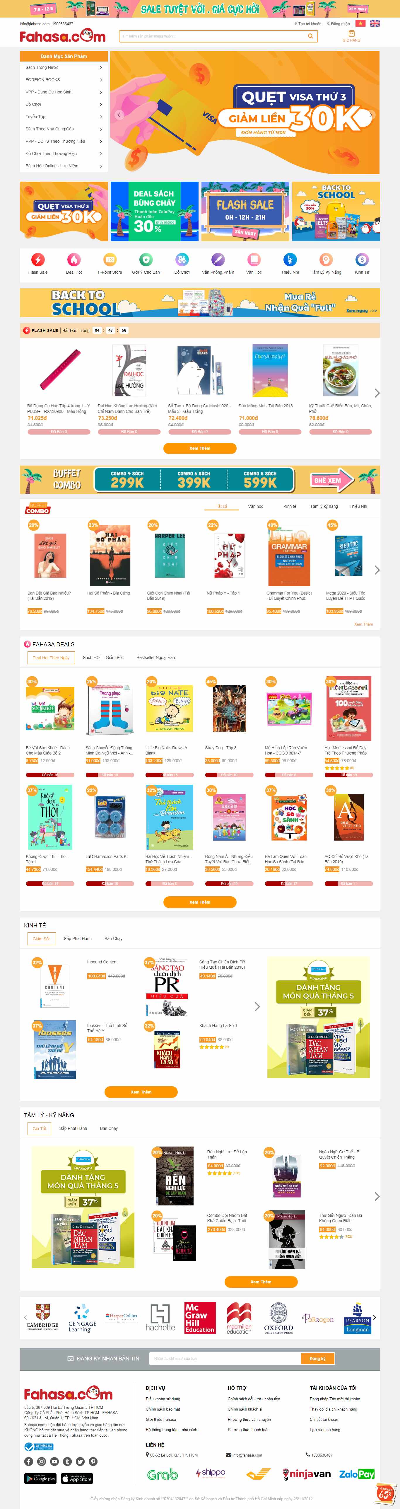 Thiết kế web sách giáo khoa - www.fahasa.com