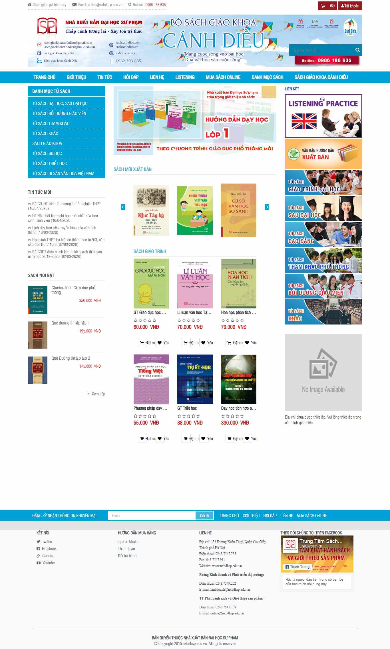Thiết kế web sách giáo khoa - nxbdhsp.edu.vn
