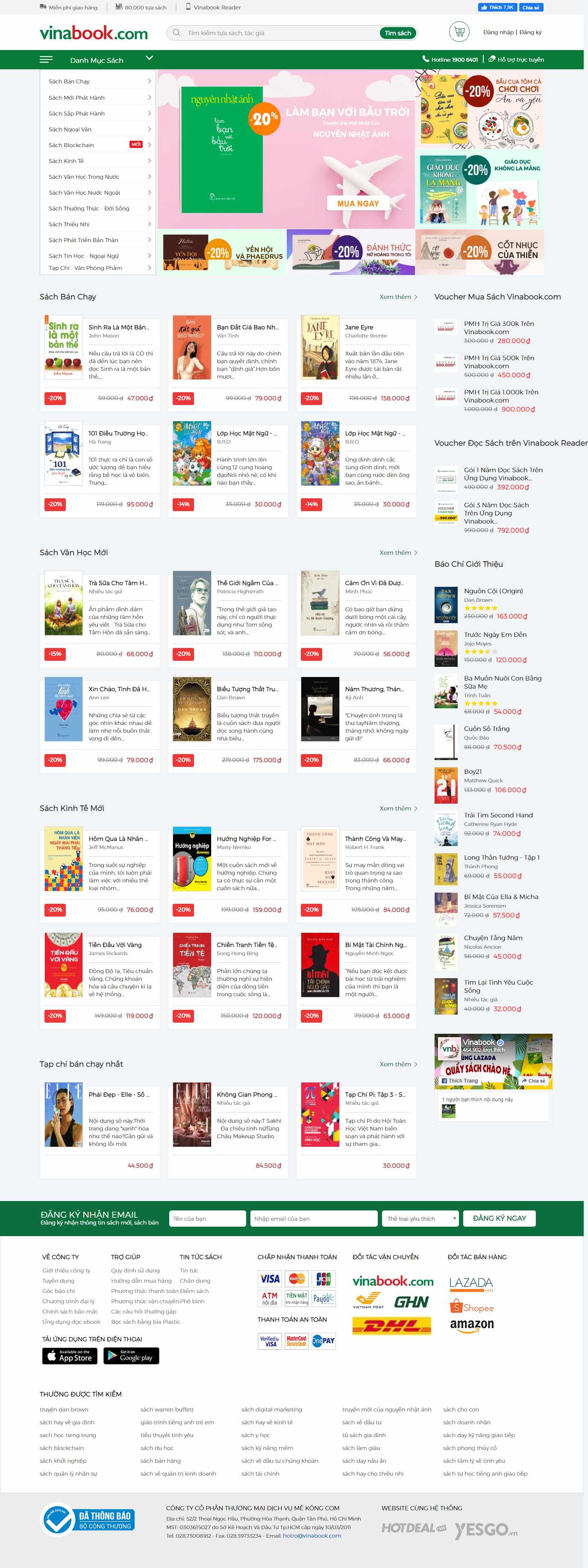 Thiết kế web sách giáo khoa - www.vinabook.com