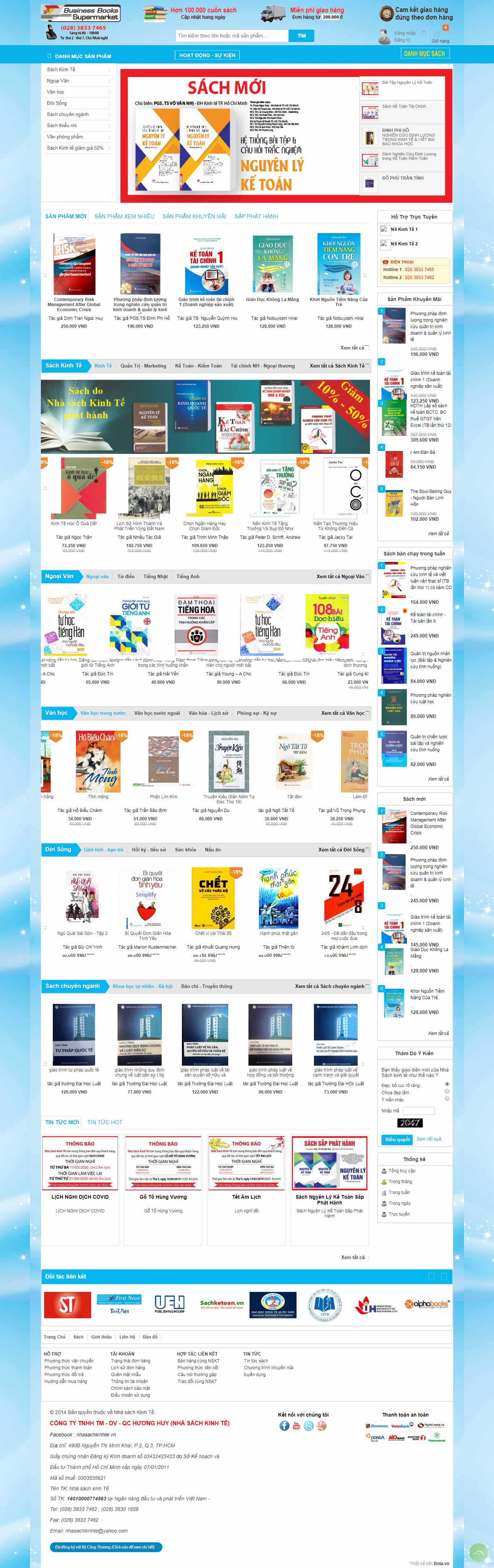 Thiết kế web sách giáo khoa - nhasachkinhte.vn