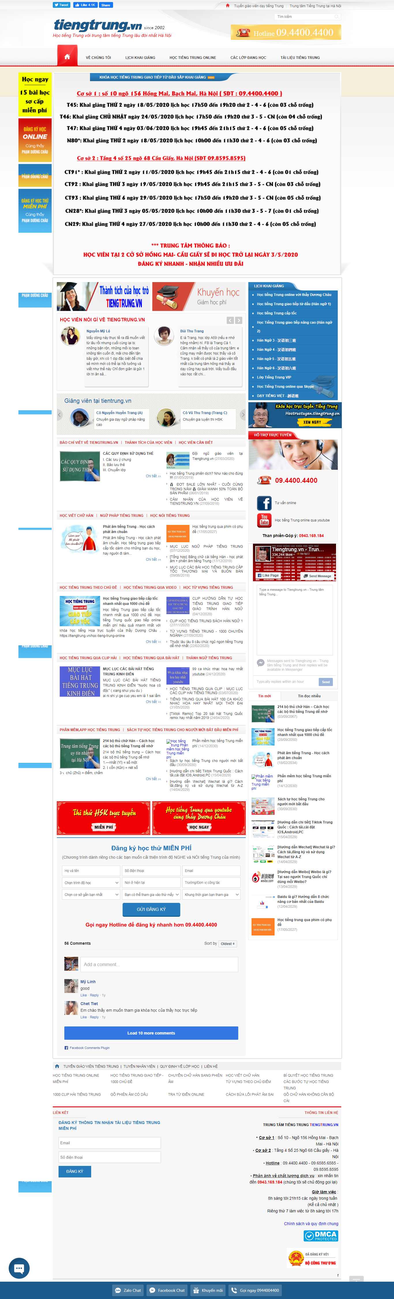 Thiết kế web giáo trình - tiengtrung.vn