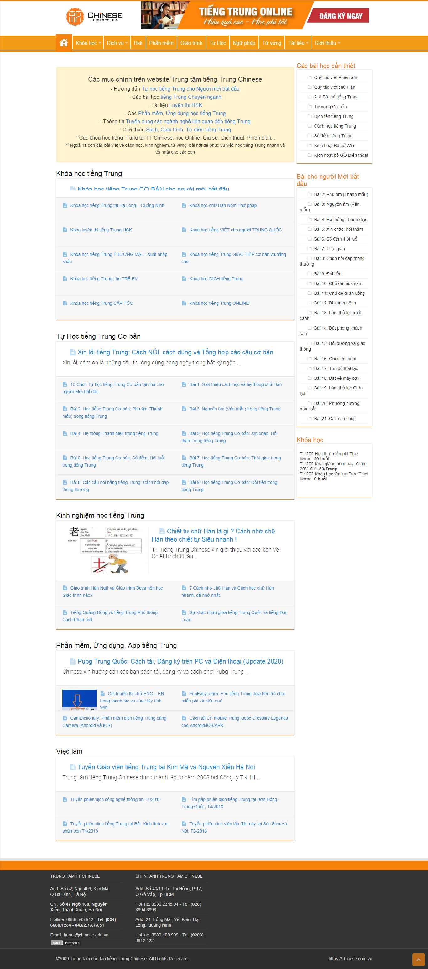 Thiết kế web giáo trình - chinese.com.vn