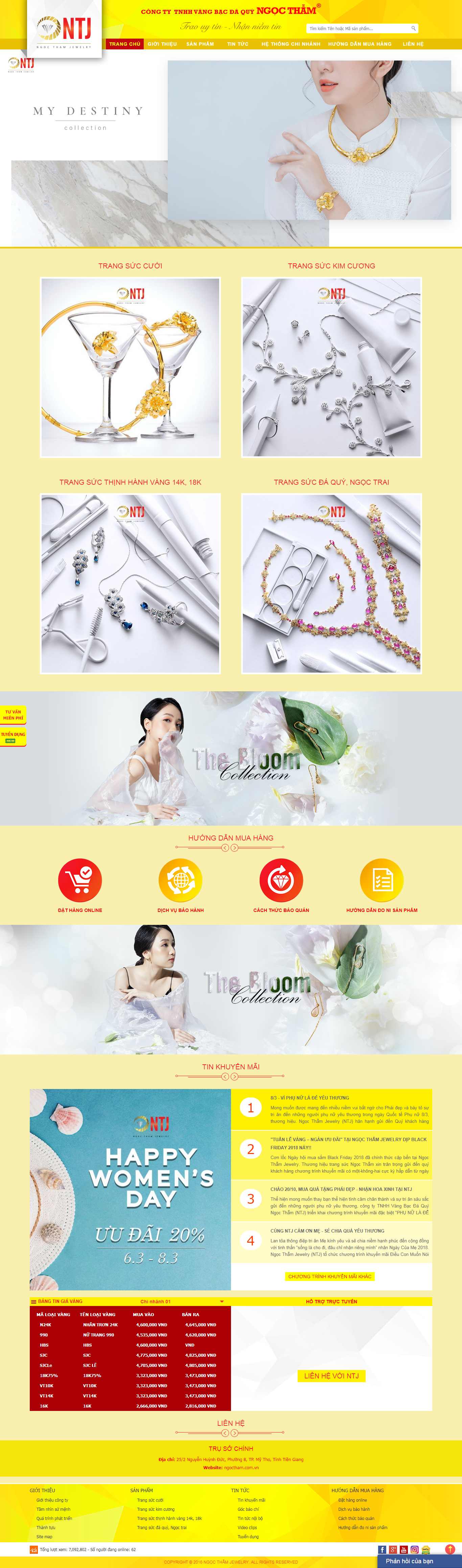 Thiết kế web giá vàng - ngoctham.com.vn