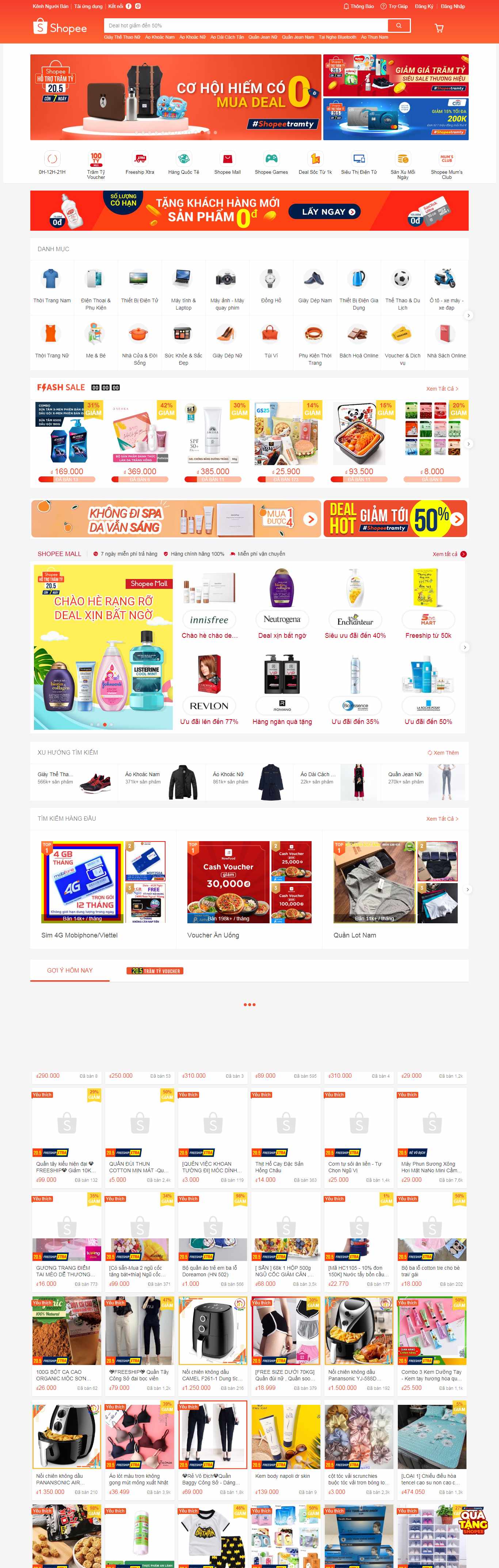 Thiết kế web shopee - shopee.vn