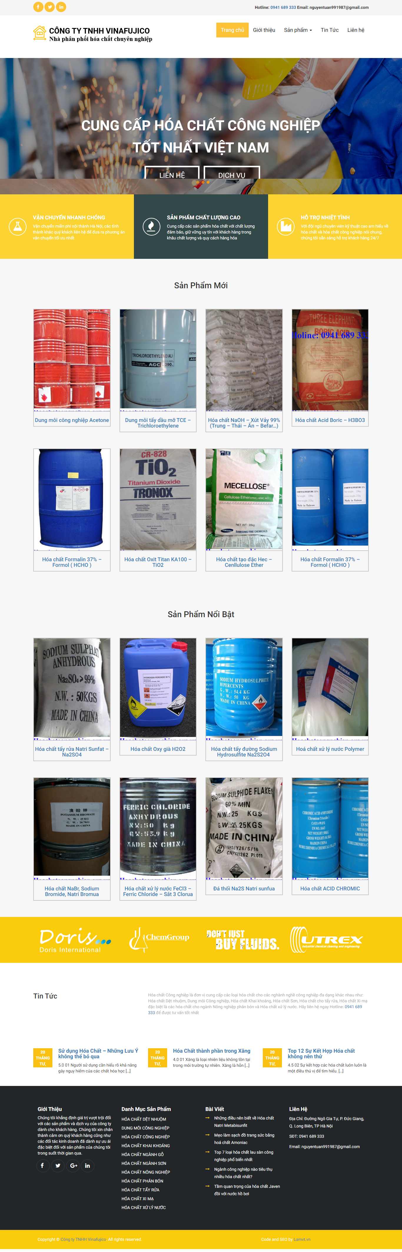 Thiết kế Web Hóa Chất Công Nghiệp - hoachatcongnghiep.org.vn
