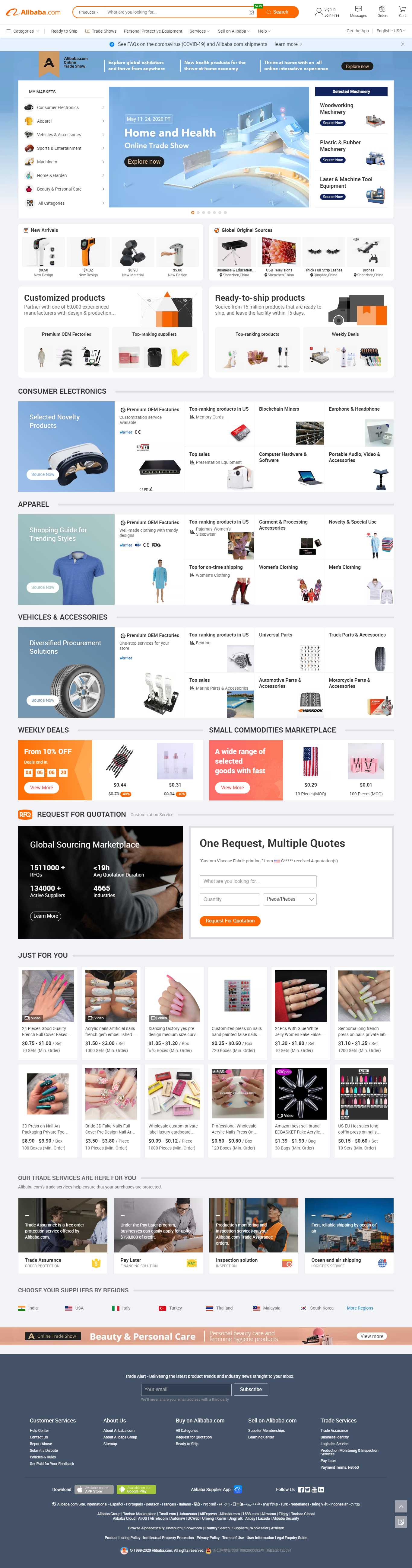 Thiết kế web alibaba - www.alibaba.com