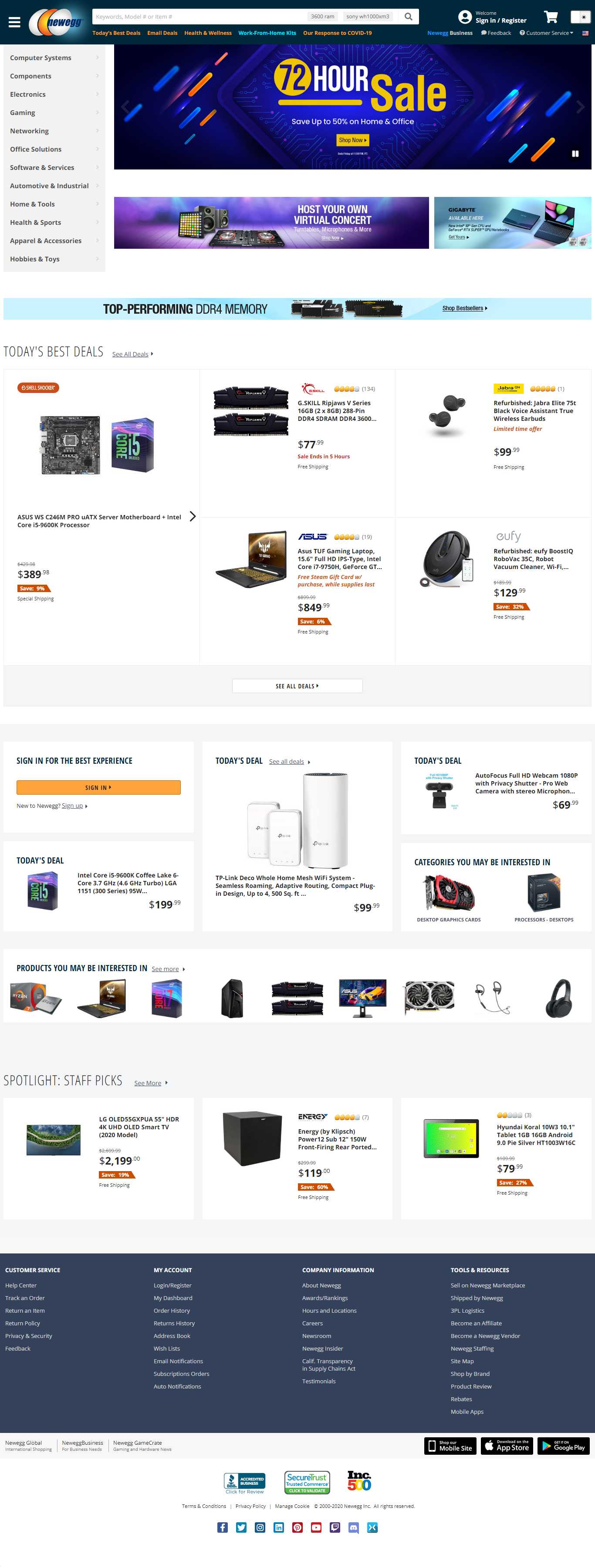Thiết kế web alibaba - www.newegg.com